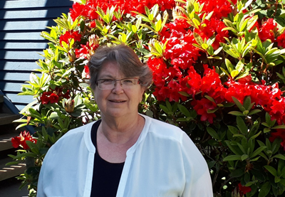 Diana Tindall in her Vancouver garden